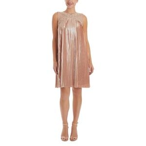 Jax black label gold sheath dress beaded neckline size‎ 4 NWT Satin Champagne